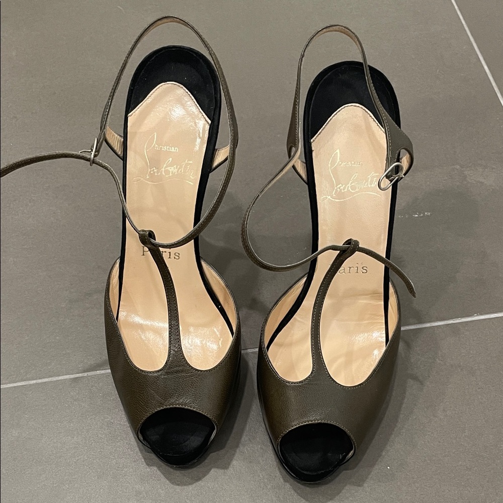 Christian Louboutin Peep-Toe Heels